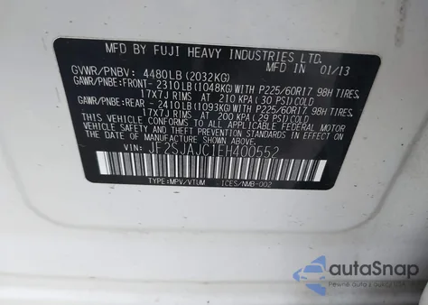 2014 Subaru Forester 2.5I Limited из США, поврежденный, VIN JF2SJAJC1EH400552